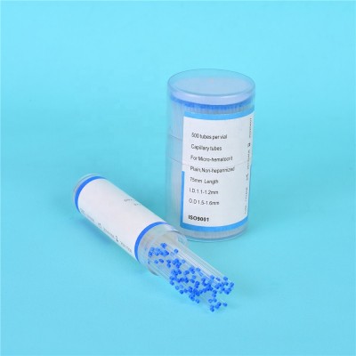 factory price  glass hematocrit capillary blood tube heparin 1mm